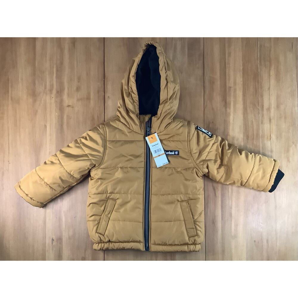 New Timberland Boys 3T Coat in Wheat